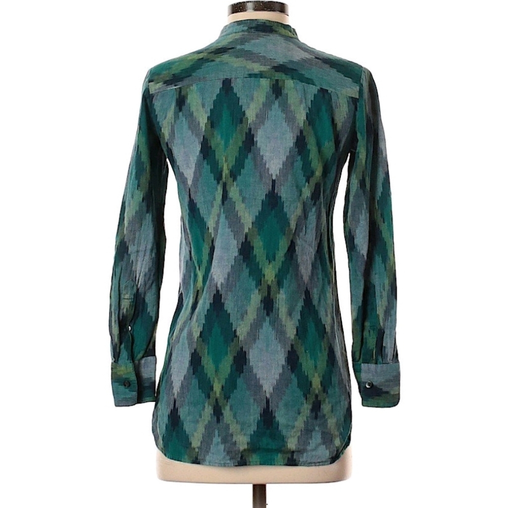 MADEWELL Wellspring Popover Tunic In Pixel Ikat EUC sz XS - Picture 4 of 8